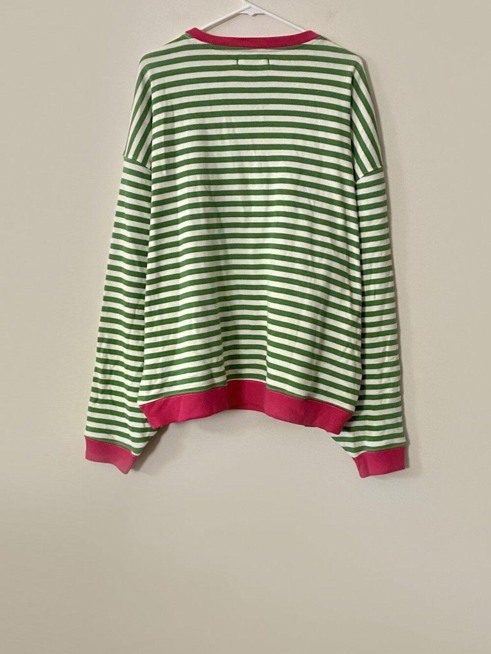 Free People Classic Striped Oversized Crewneck NWOT - Picture 6 of 7